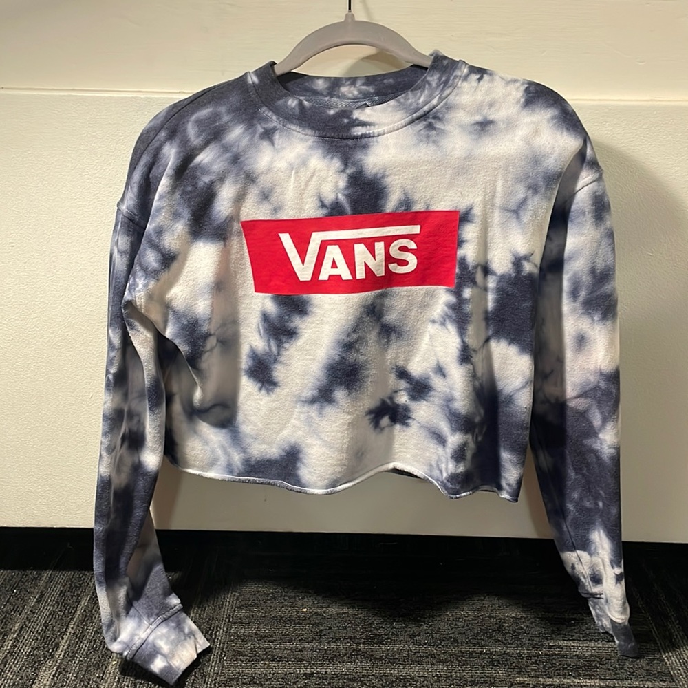 Cropped Tye Dyed Vans Crewneck